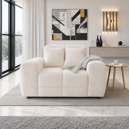Jenson Plush Velvet Armchair with Deep Seat & Thick Boxed Arms