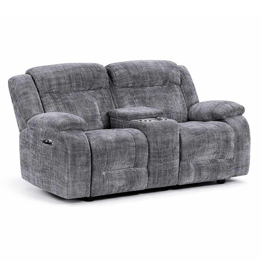Unico Electric Power Recliner 2 Seater Sofa Grey