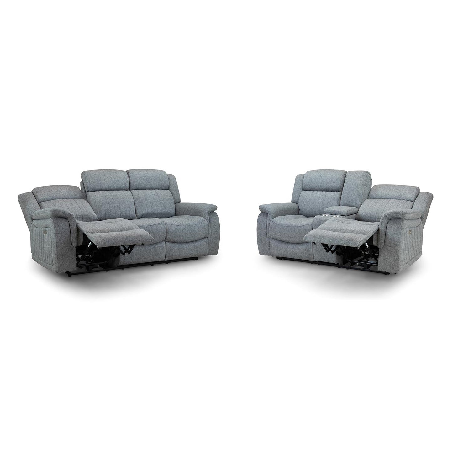 Linden Grey 2 Piece Electric Sofa Suite 3 + 2
