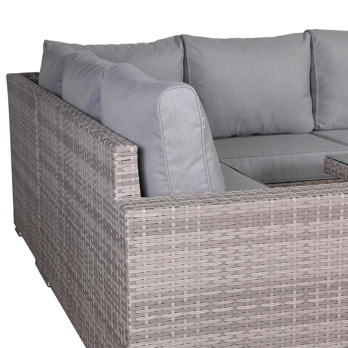 Rattan Corner Garden Sofa Set with Rising Table
