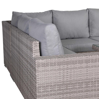 Rattan Corner Garden Sofa Set with Rising Table