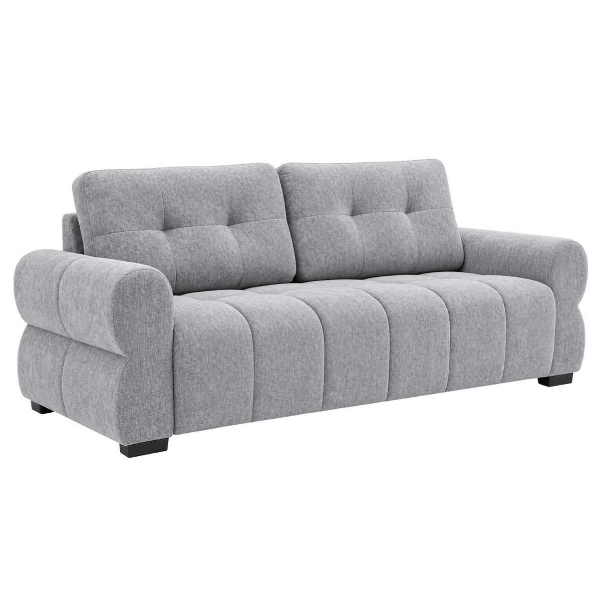 Sandford 3 2 Sofa Suite Fabric Set Rolled Arms Beige or Grey