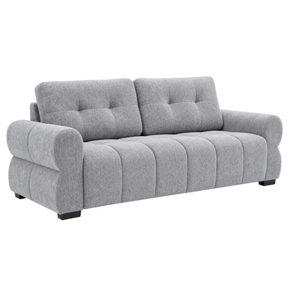 Sandford 3 2 Sofa Suite Fabric Set Rolled Arms Beige or Grey