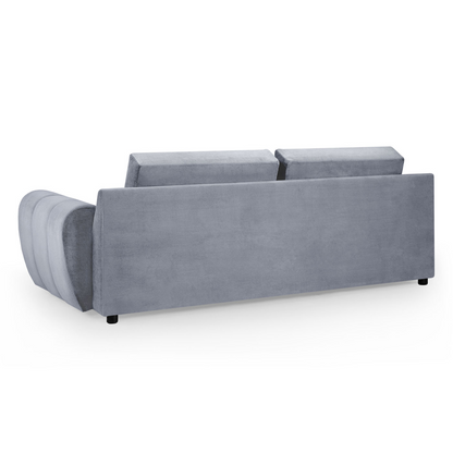 Zura Plush Velvet Large 3 Seater Sofa | Cream, Grey or Mocha