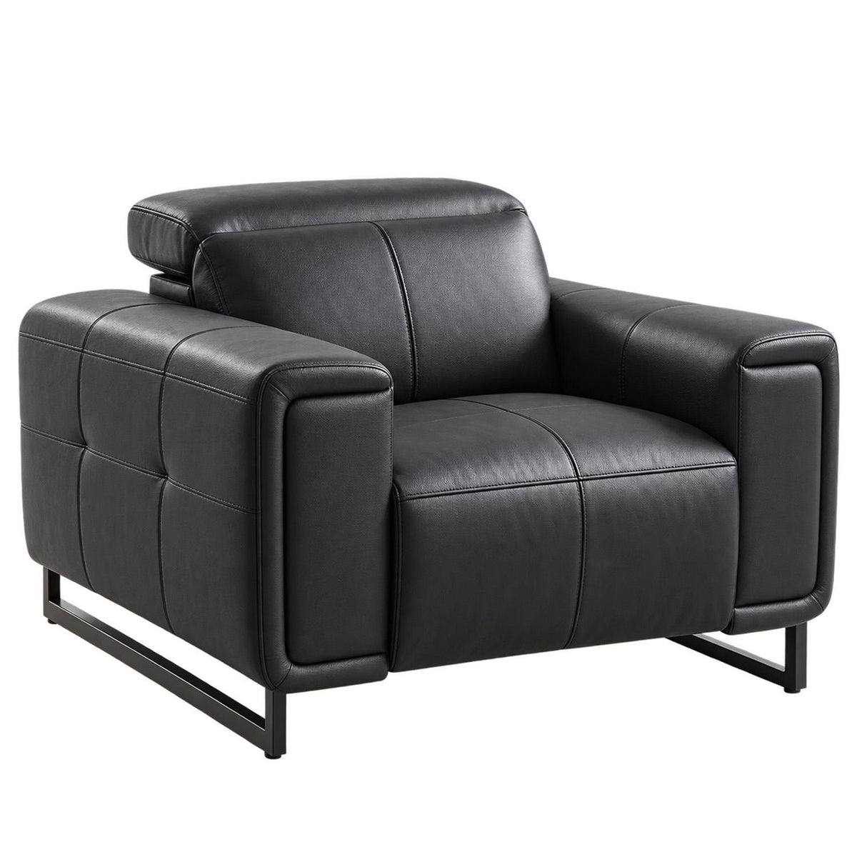 Rosebury Electric Recliner Armchair Leather Look Black or Grey