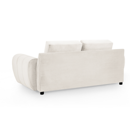 Zura Plush Fabric Large 2 Seater Sofa | Cream, Grey or Mocha