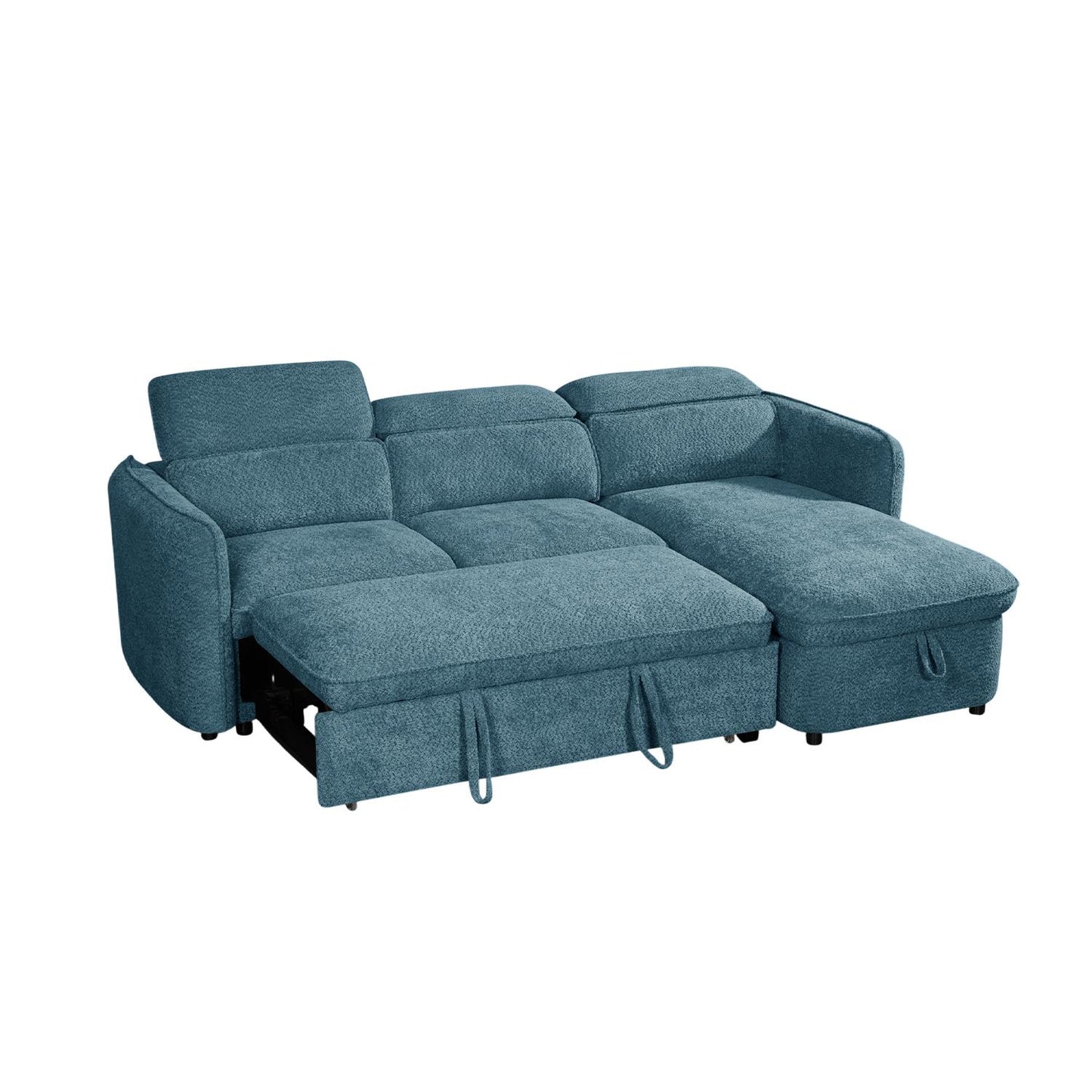 Ria L Shaped 4 Seater Fabric Corner Sofa Bed