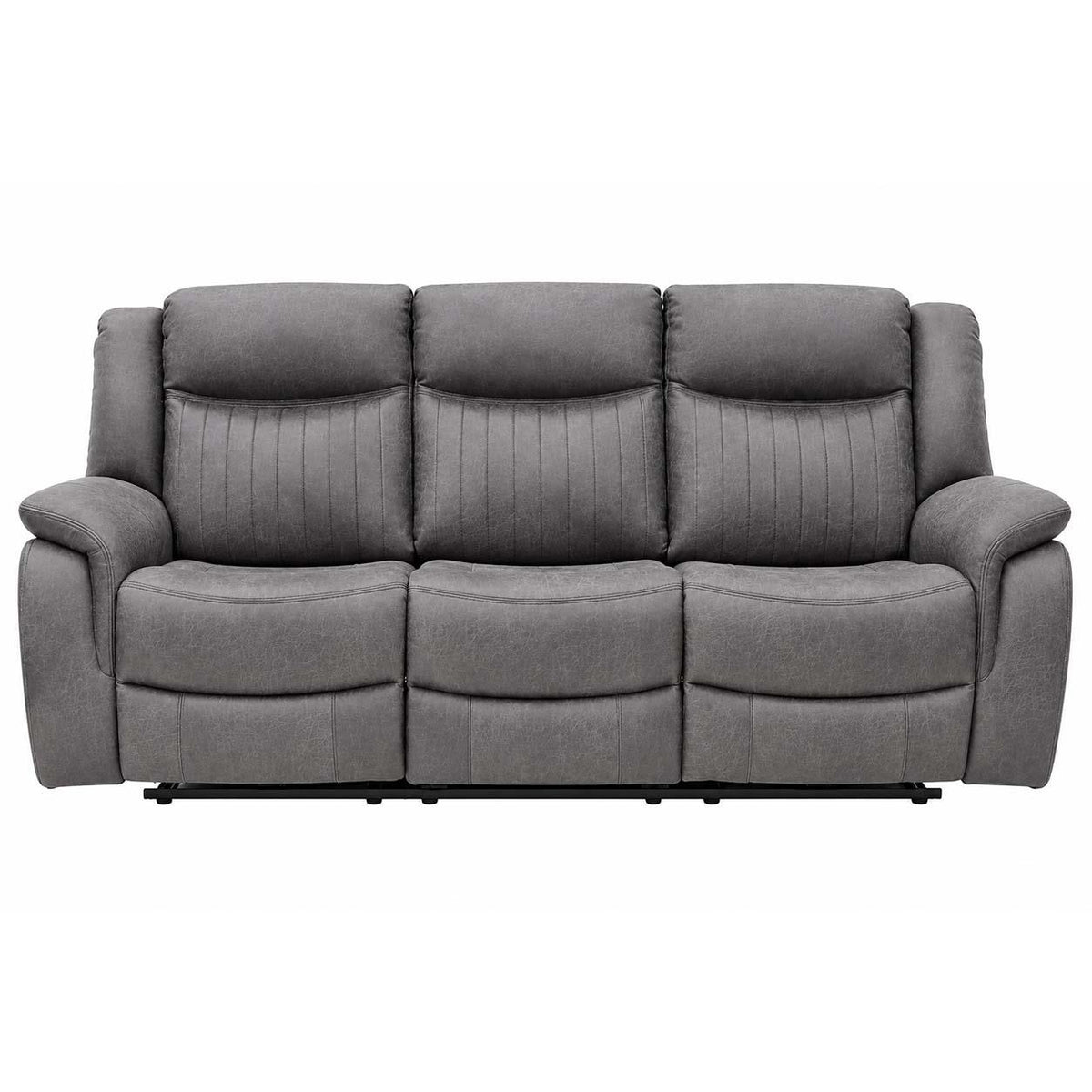 Lennox Grey Tech Fabric 3 + 2 Sofa Suite with Electric Recliner
