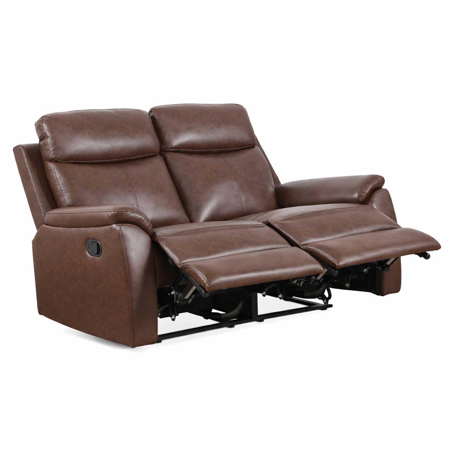 Ferndale 3 + 2 Recliner Sofa Set Brown Leatheraire Manual Suite