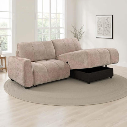 Parkstone Universal Corner Sofabed with Storage Beige Green or Grey