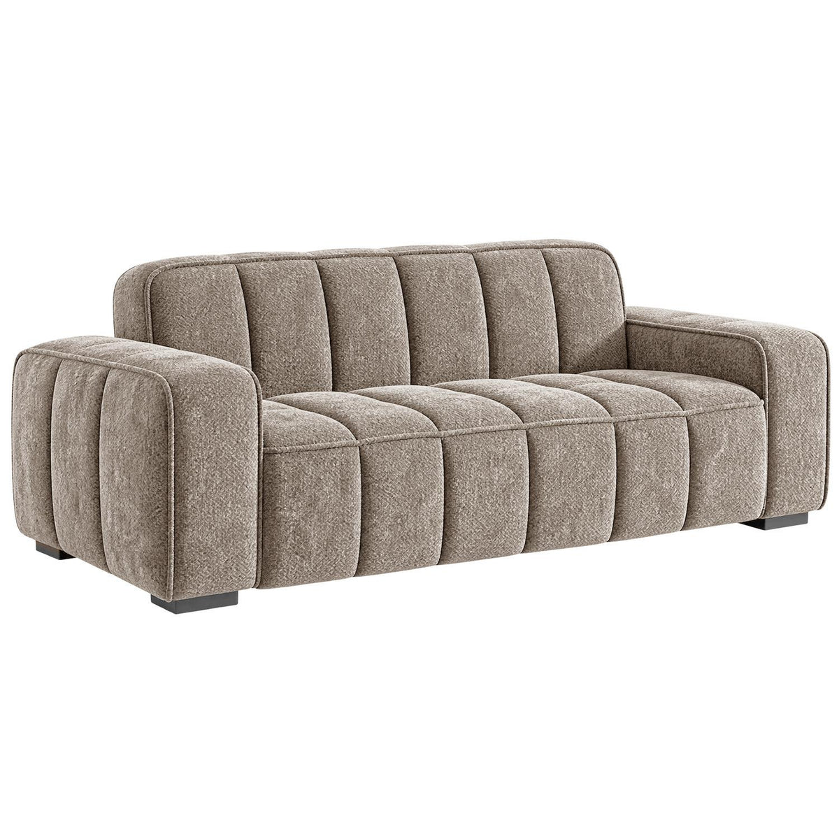 Preston 3 Seater Sofa Woven Fabric Beige Grey or Olive