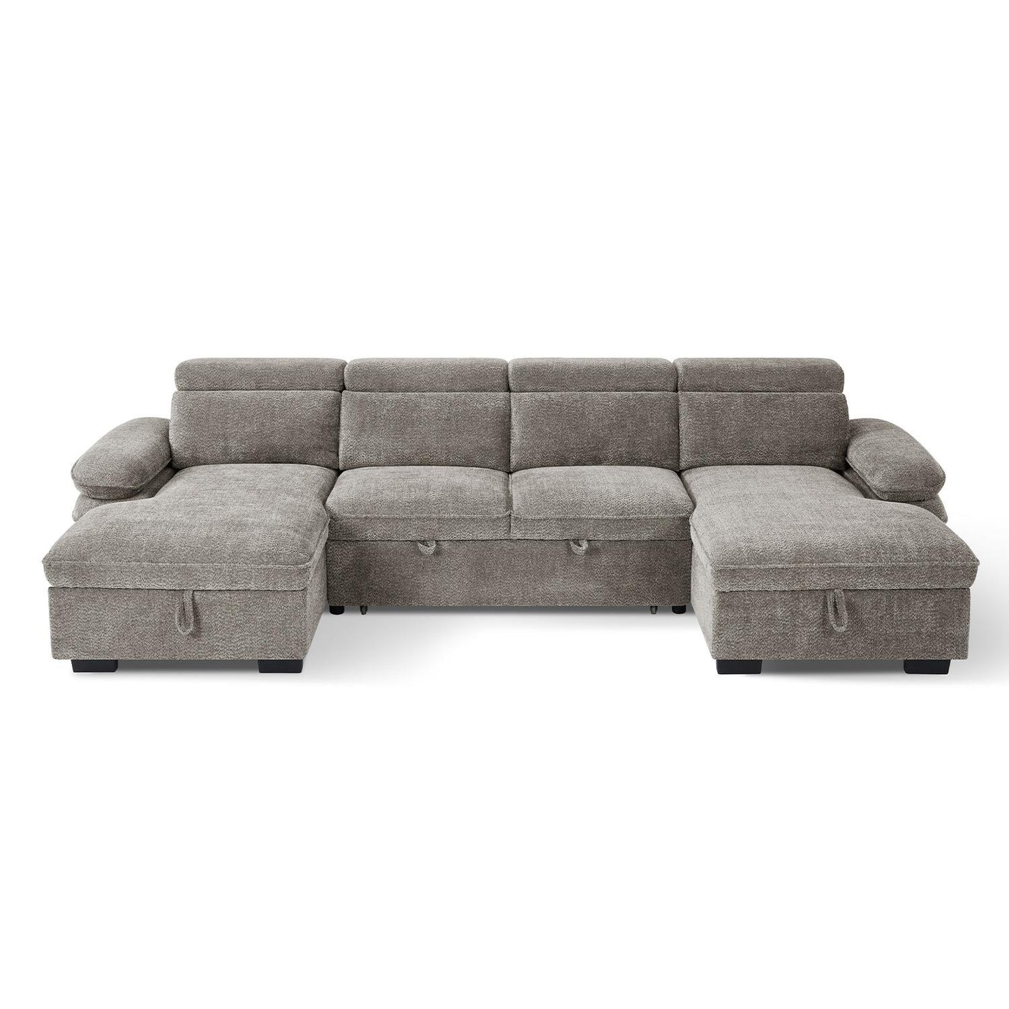 Blake U Shaped 5 Seater Fabric Corner Sofa Bed