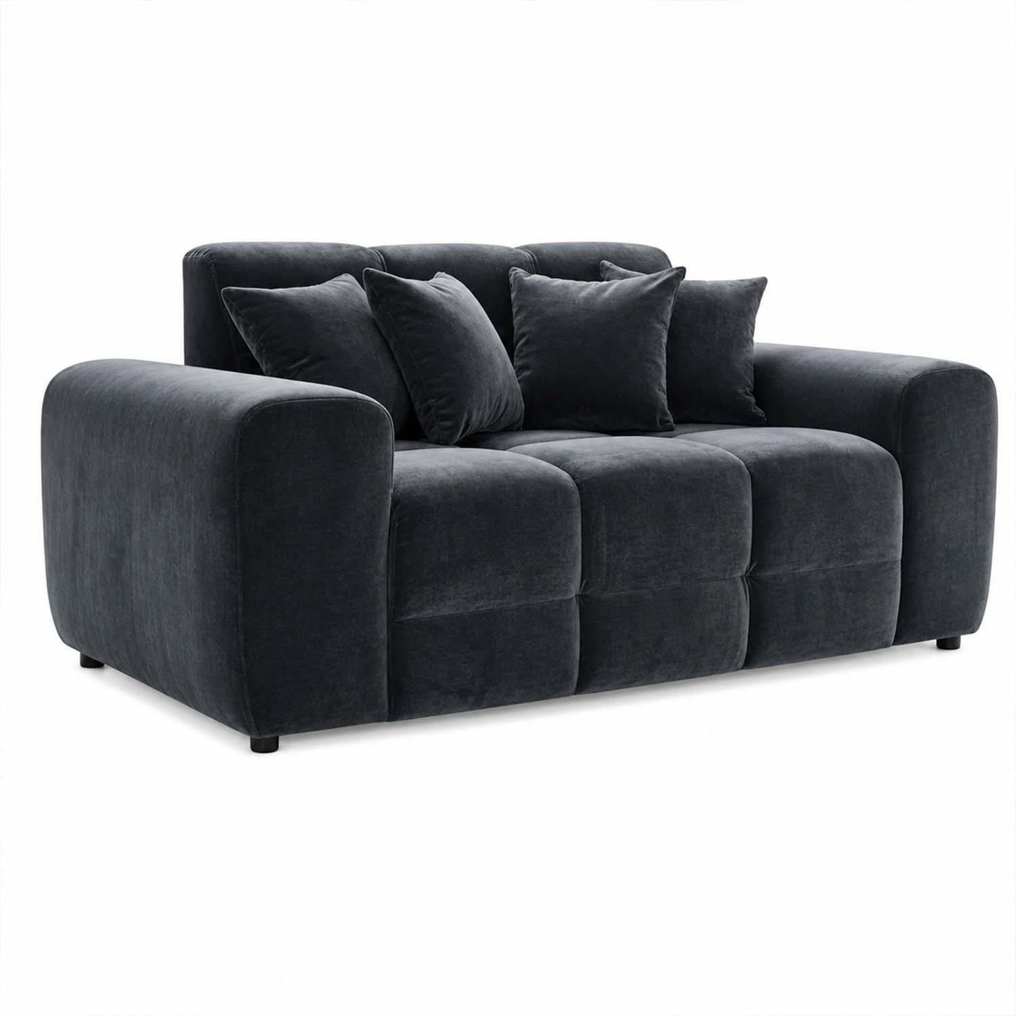 Jenson Plush Velvet 3 + 2 Seater Sofa Set Deep Seats & Boxed Arms