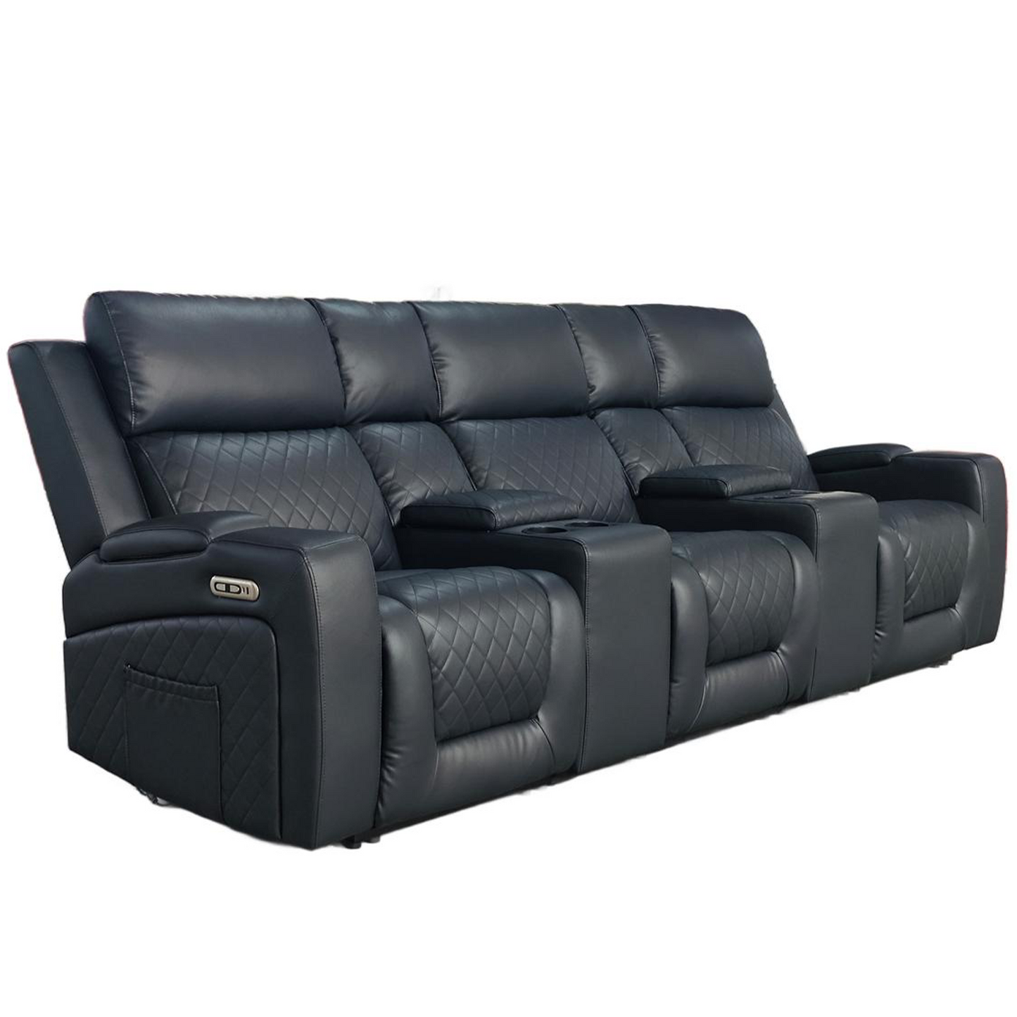 Florida Cinema 3 Seater Electric Reclining Leather Sofa