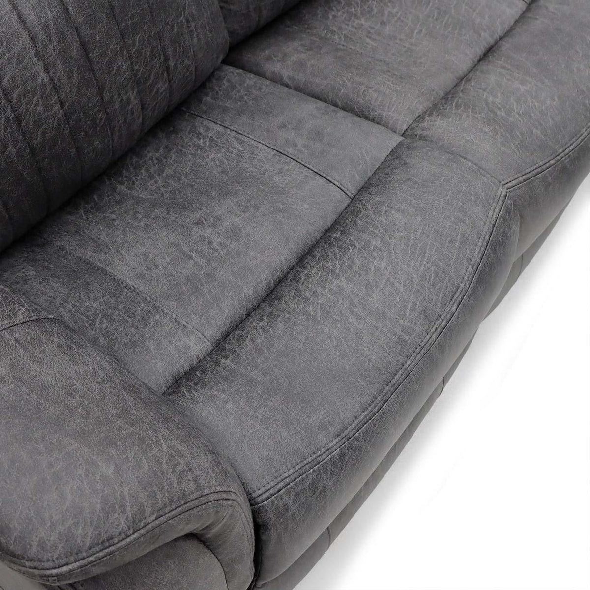 Lennox Grey Tech Fabric 2 Seater Sofa with USB & USB-C Charging