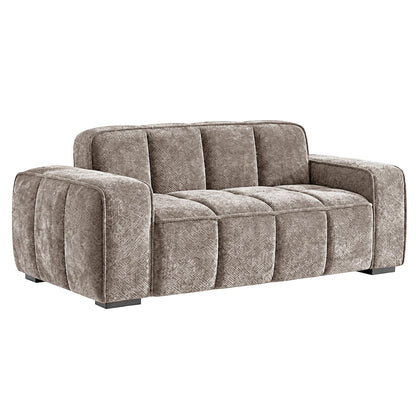 Preston 3 2 1 Sofa Suite Woven Fabric 3 Piece Set Beige Grey Olive