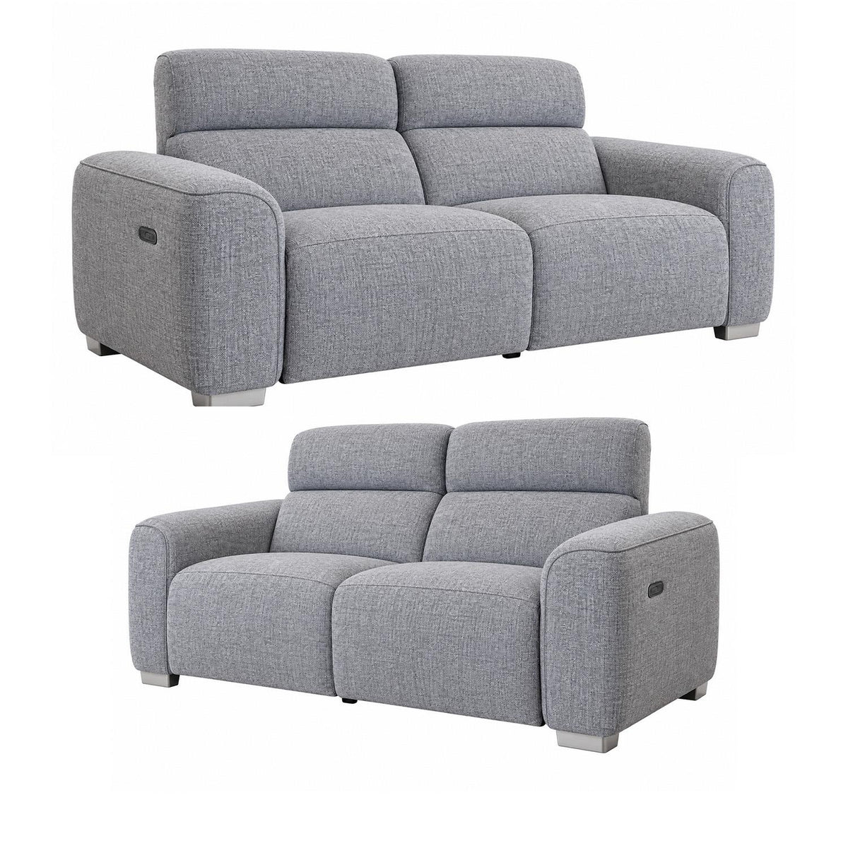 Tisbury 3 + 2 Electric Recliner Sofa Suite USB Beige or Grey
