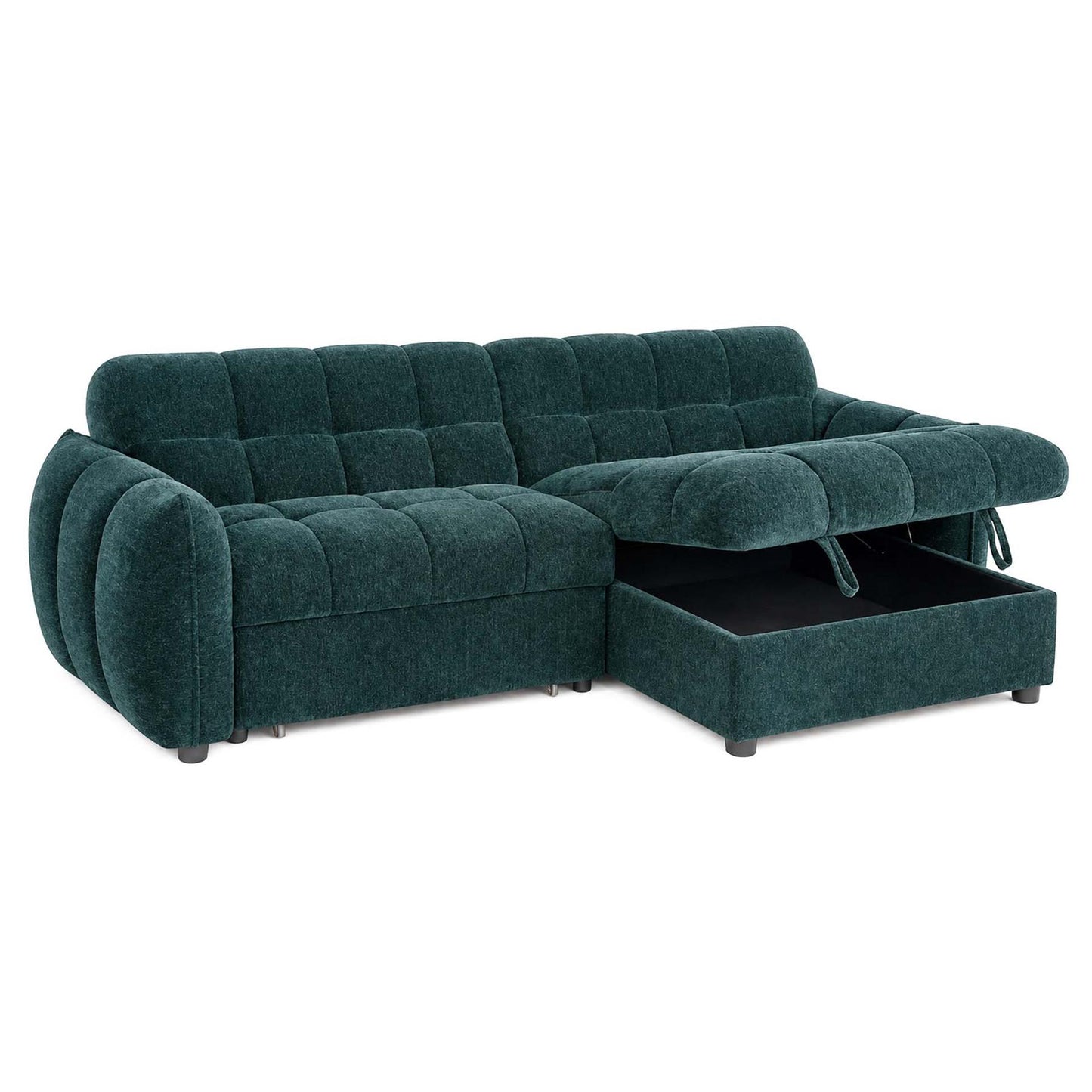 Fenton Universal Corner Sofa Bed with Storage Chaise Chenille Fabric