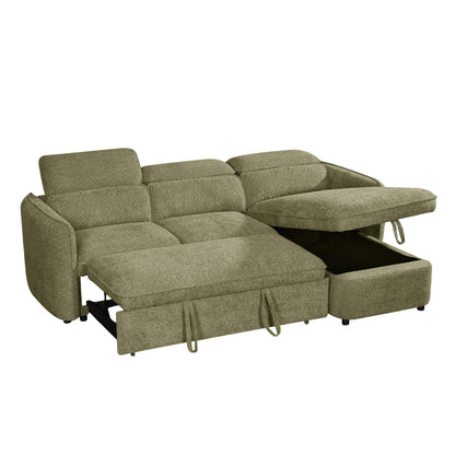 Ria L Shaped 4 Seater Fabric Corner Sofa Bed