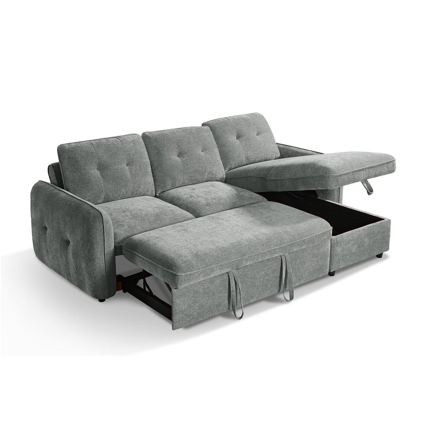 Seattle L Shaped 4 Seater Fabric Corner Sofa Bed