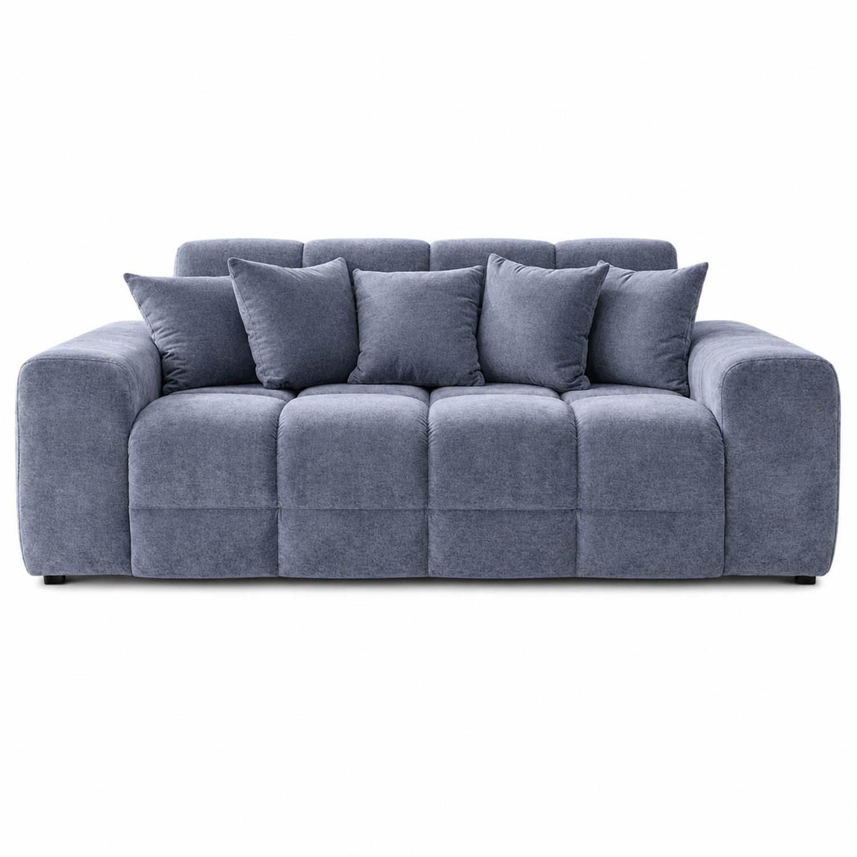 Jenson 3 Seater Plush Velvet Sofa with Deep Seats & Boxed Arms