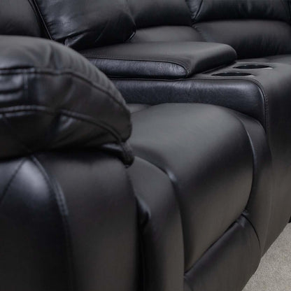 Oxbridge 5 Seater Electric Recliner Corner Sofa LED USB Black or Grey
