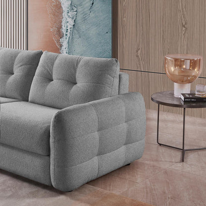 Aspen Fabric 3 Seater Manual Pull Out Large Sofa Bed Beige or Grey