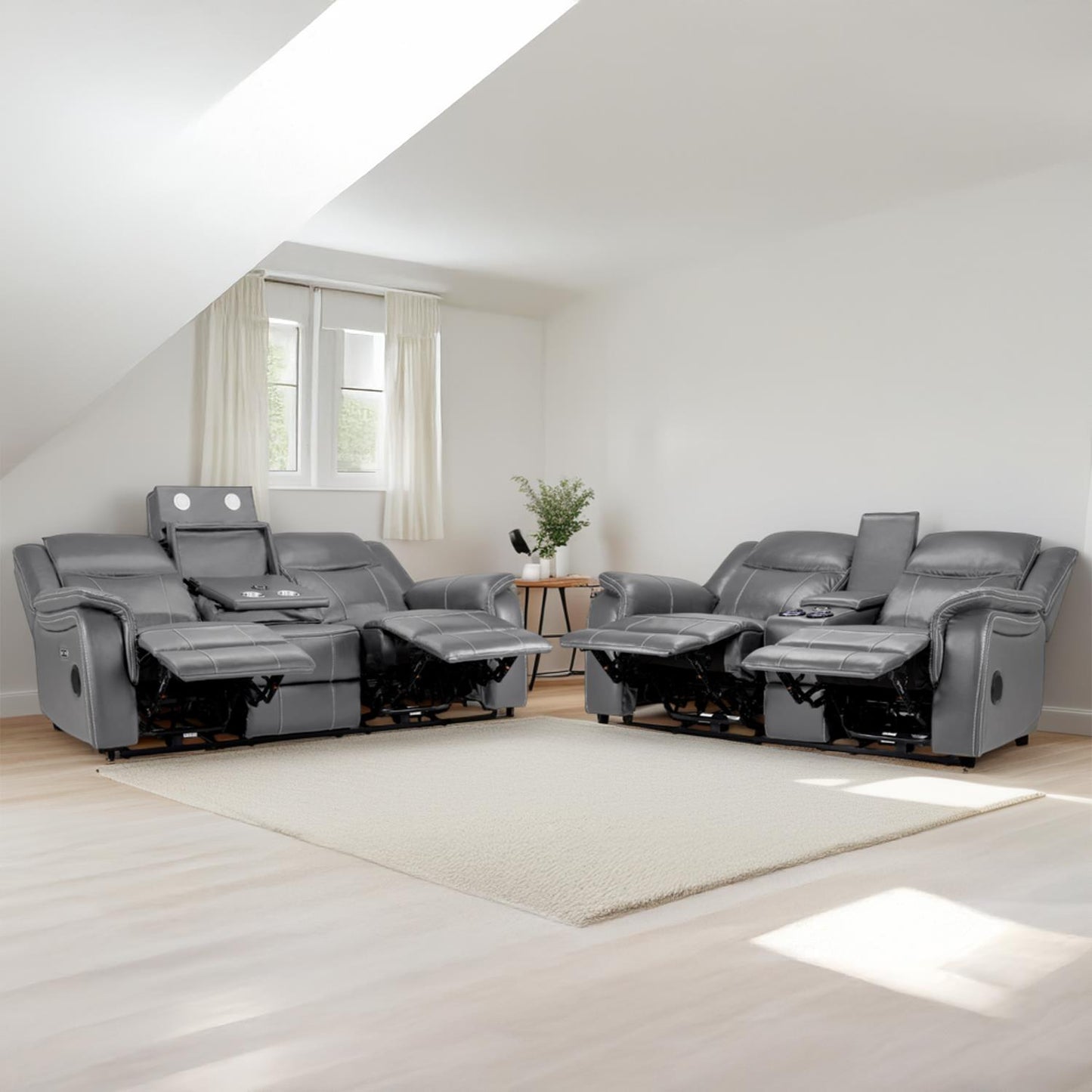 Orlando Leather 3 Piece Electric Reclining Sofas 3 + 2 + 1