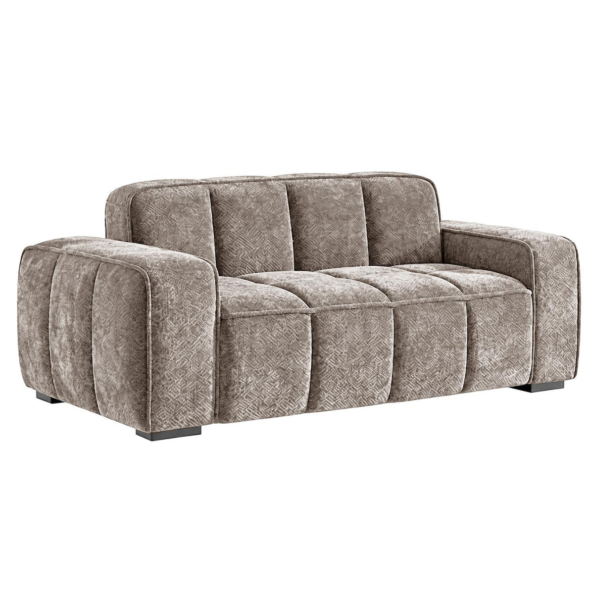 Preston 2 Seater Sofa Woven Fabric Beige Grey or Olive