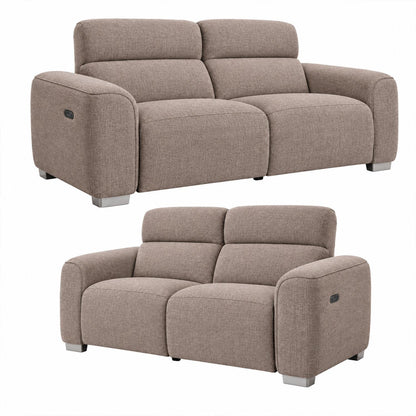 Tisbury 3 + 2 Electric Recliner Sofa Suite USB Beige or Grey