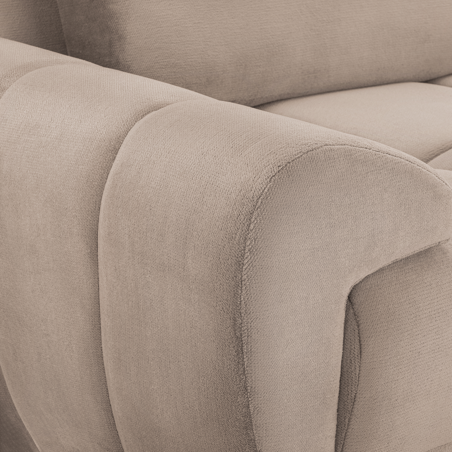 Zura Plush Fabric Large 2 Seater Sofa | Cream, Grey or Mocha