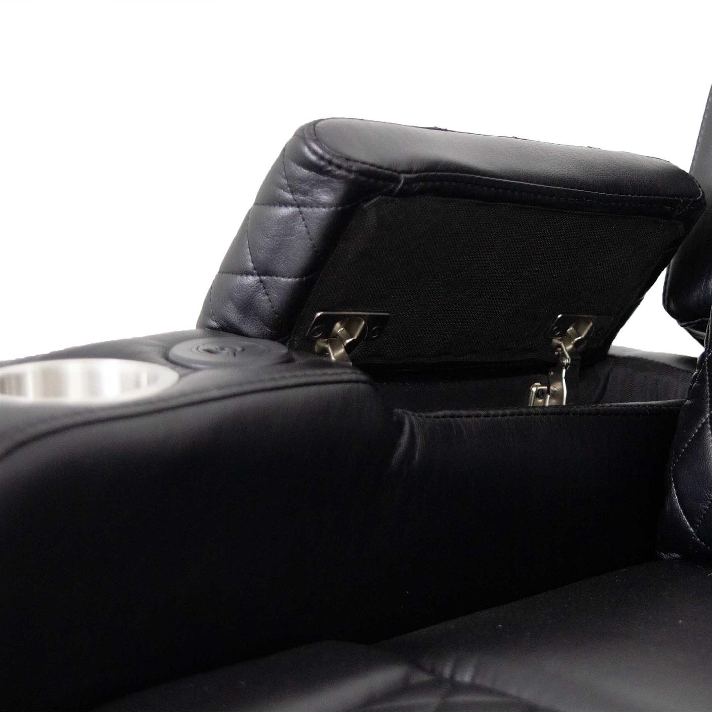 Felix Black or Grey Leather Electric Reclining Sofa Suite USB Cup Holder
