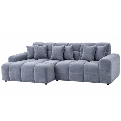 Jenson Plush Velvet Corner Sofa Left Right Hand Facing with Chaise