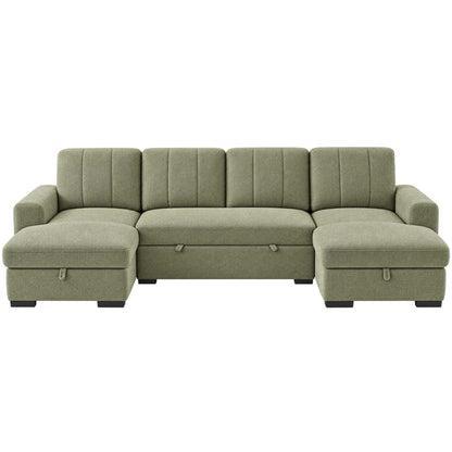Comaro U Shaped Sofa Bed 5 Seater with Twin Storage Chaises
