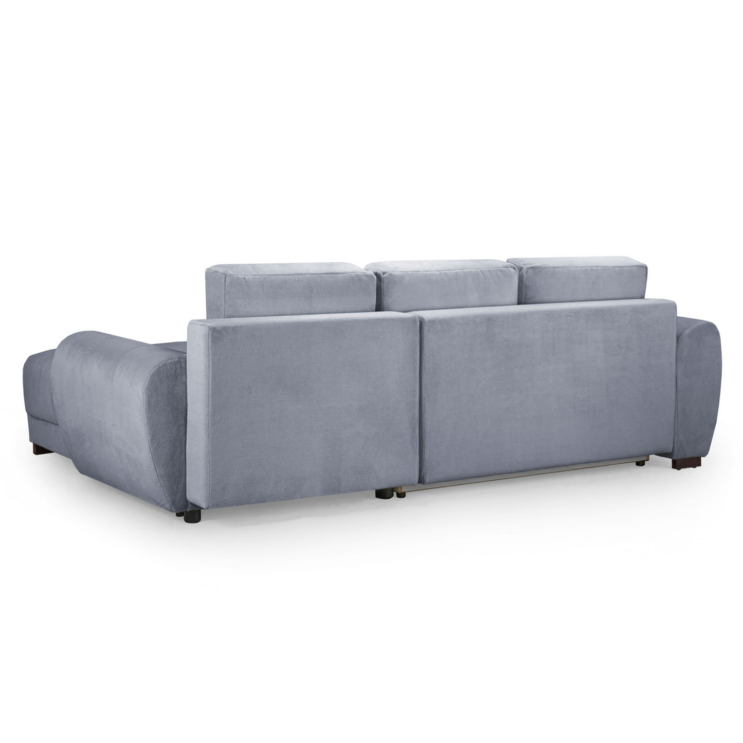 Zura Plush Velvet Large 3 Seater L Shaped Universal Corner Sofa Bed