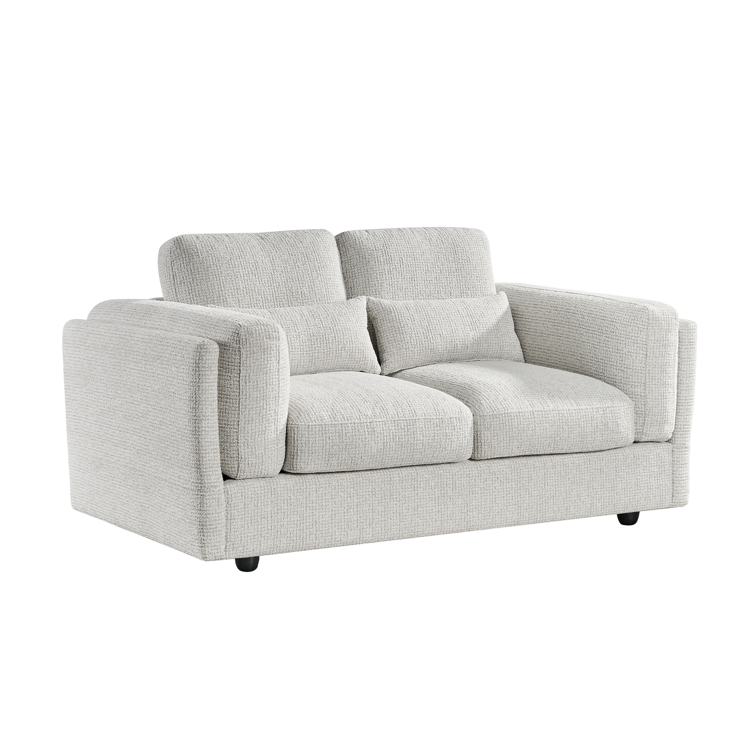 Bali Modern 2 Seater Chenille Sofa Beige or Grey