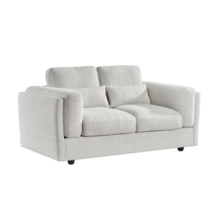 Bali Modern 2 Seater Chenille Sofa Beige or Grey