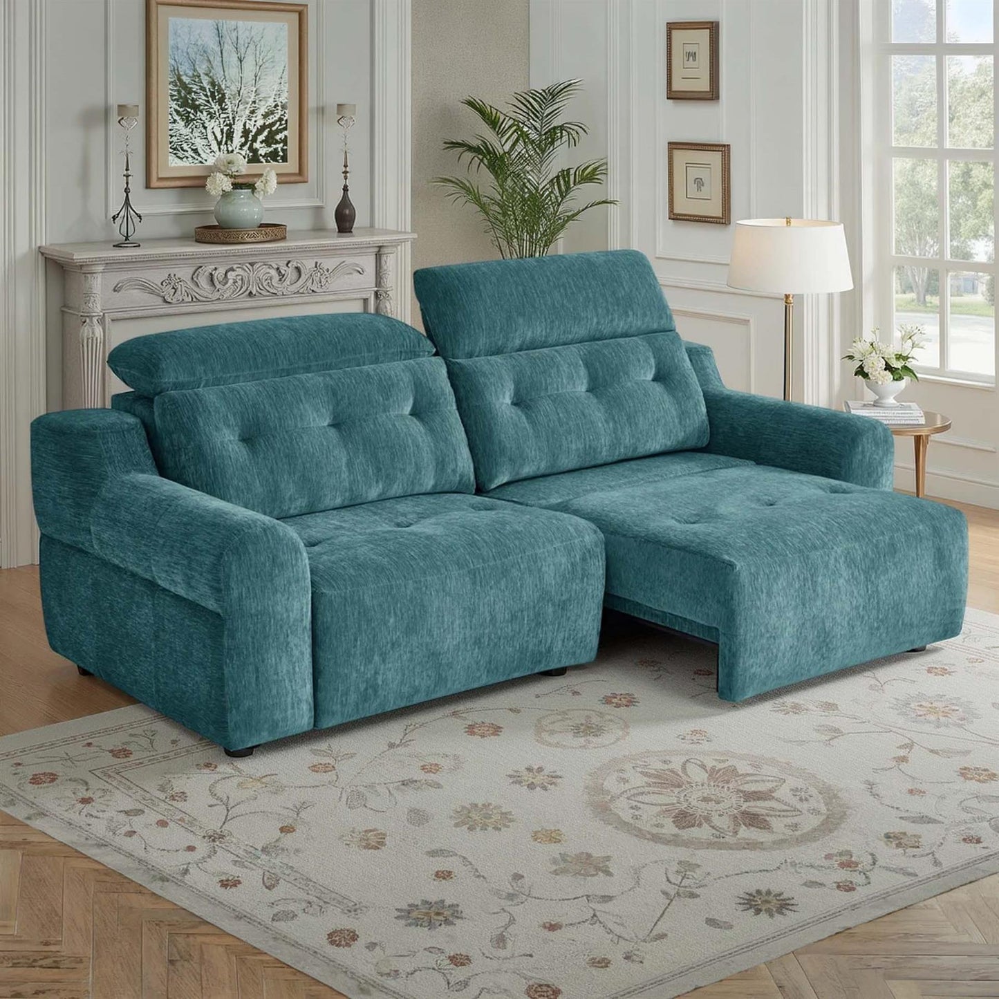 Harrington Electric Sofa Bed Chenille with Adjustable Headrests