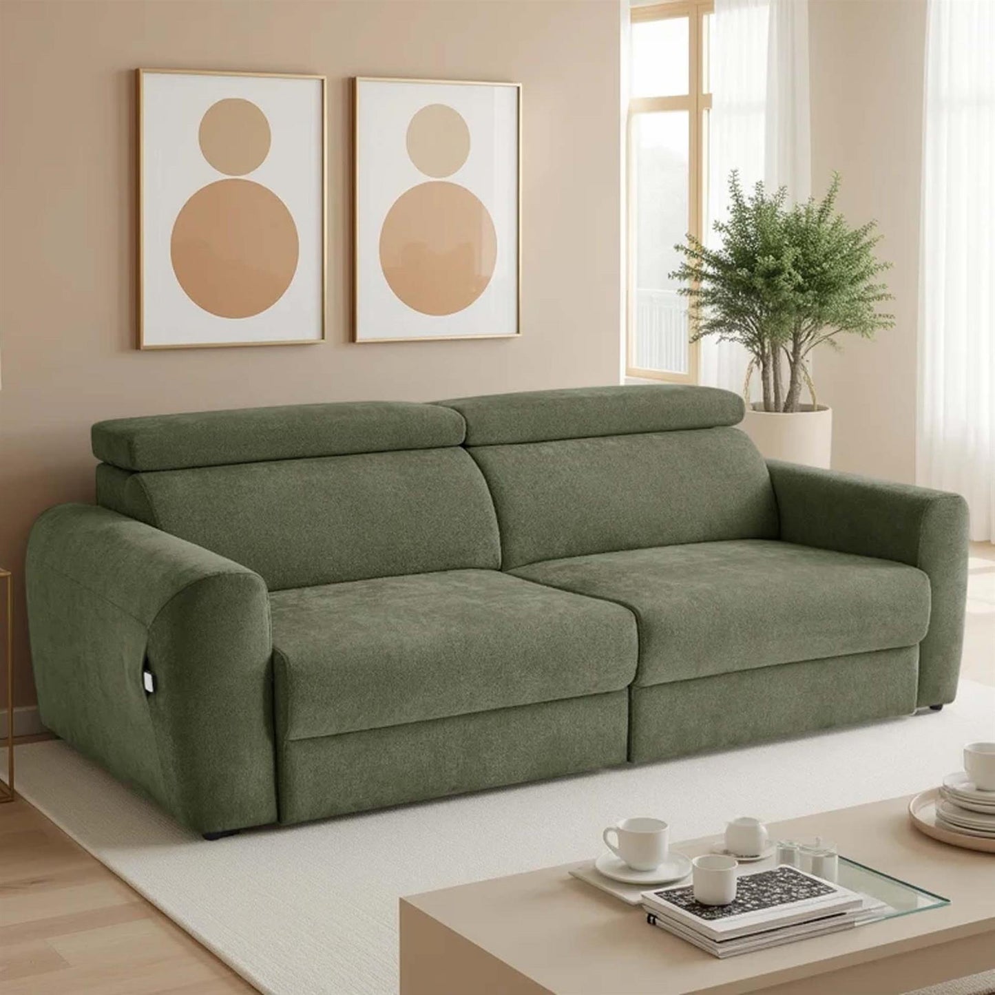 Dawson 3 Seater Electric Sofa Bed with Power Sliding Seats & Headrests