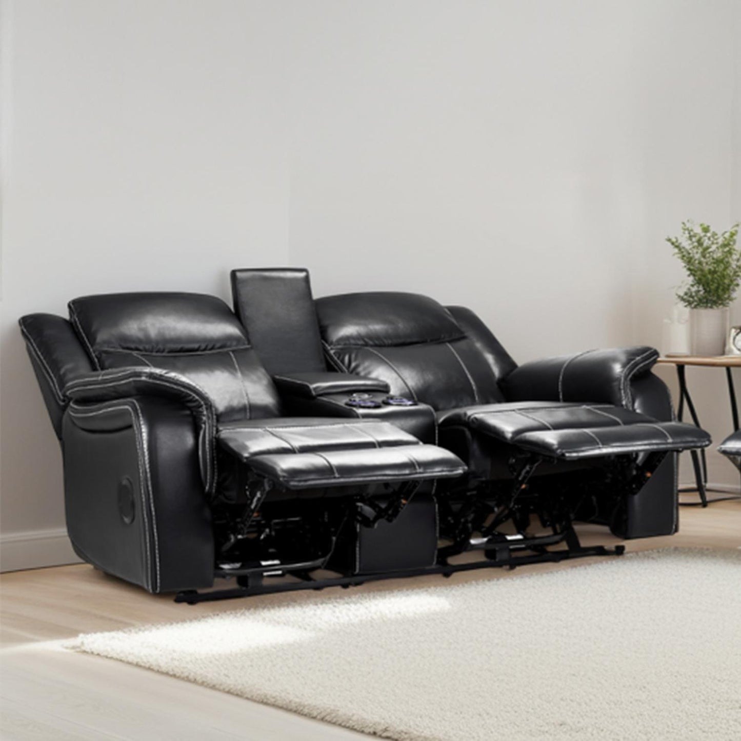 Orlando Black or Grey Leather Electric Reclining Sofa Suite 3 + 2