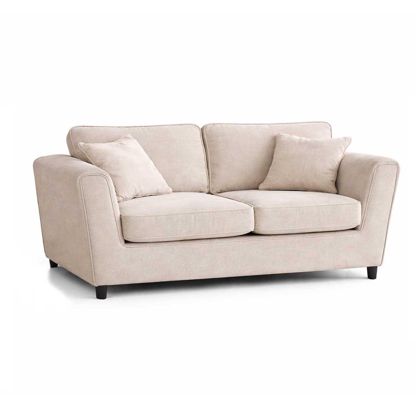 Ascot Large 3 Seater Sofa Chenille Fabric Beige or Charcoal