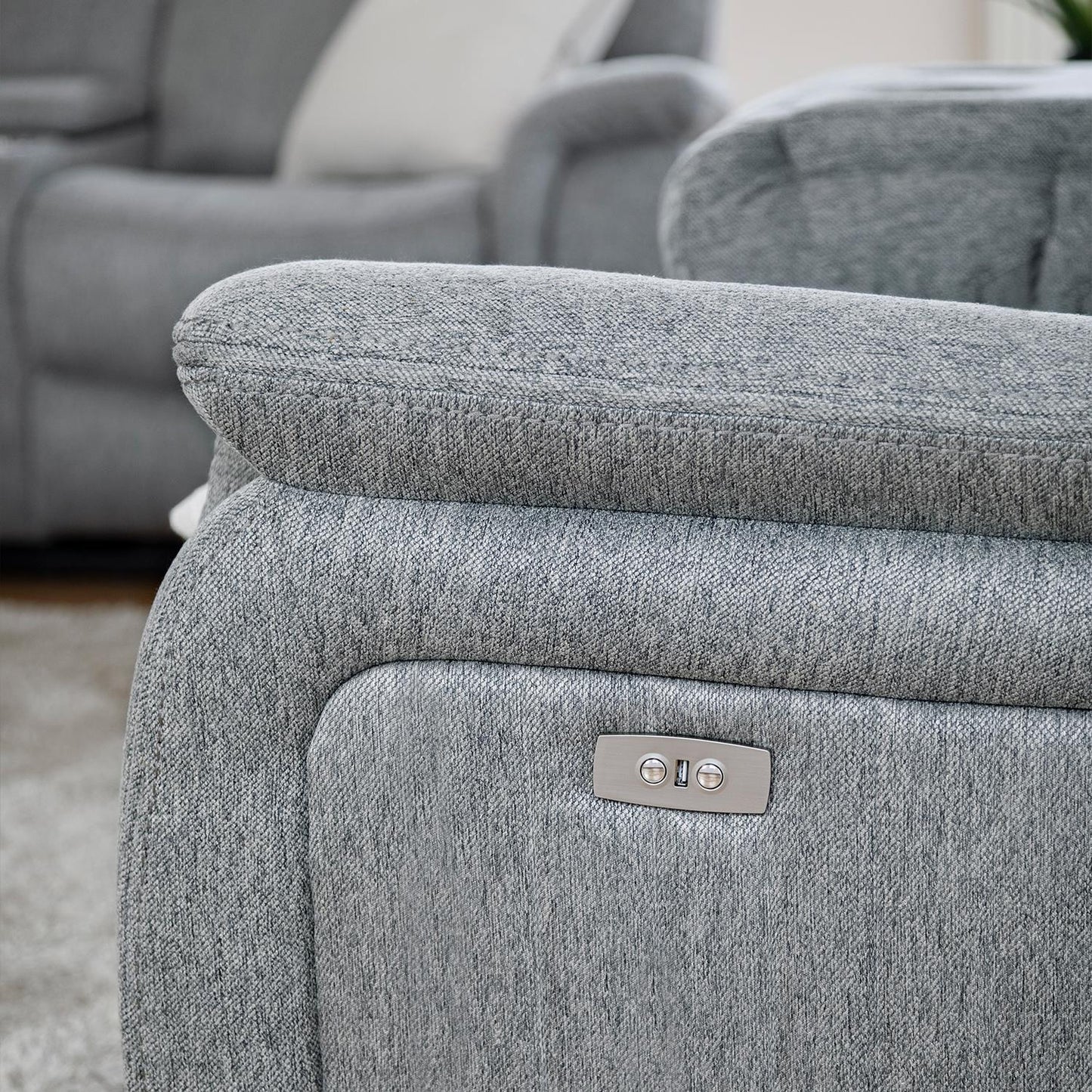 Linden Grey 3 Piece Electric Reclining Sofa Suite 3 + 1 + 1
