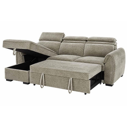 Carlo Universal Corner Sofabed with Storage & Adjustable Headrests