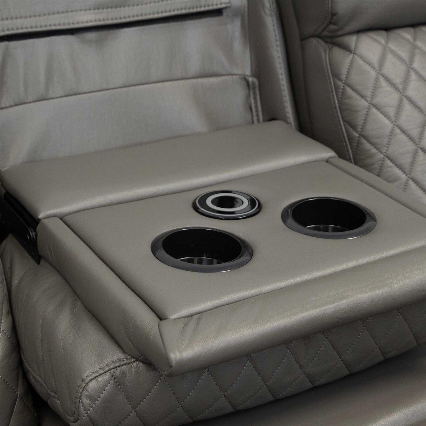 Felix Black or Grey Leather Electric Reclining Sofa Suite USB Cup Holder