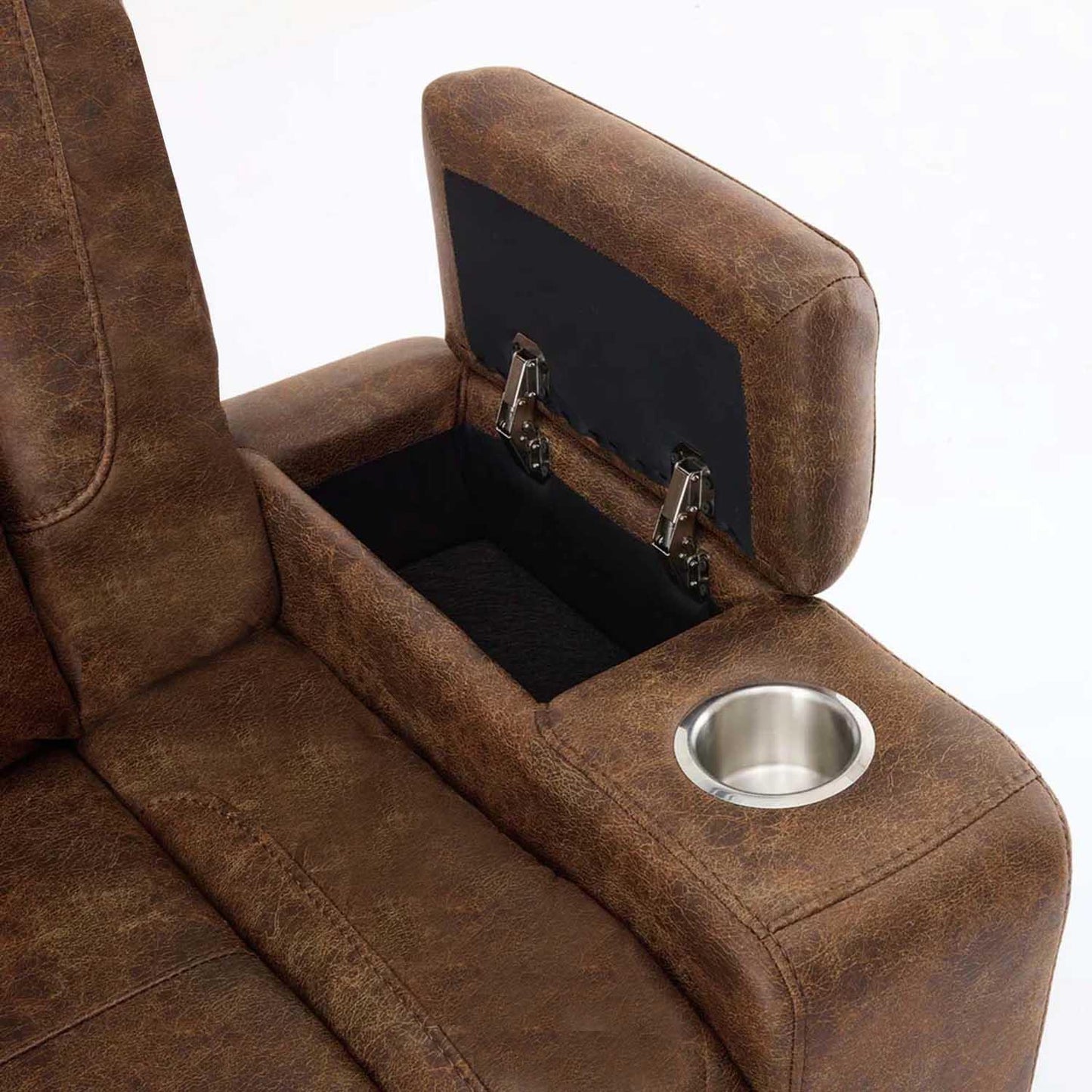 Juniper Electric Recliner 2 Seater With USB Cup Holders Brown or Grey
