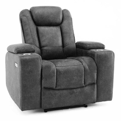 Juniper Electric Recliner 2+1+1 Sofa Set USB Cup Holders Brown or Grey