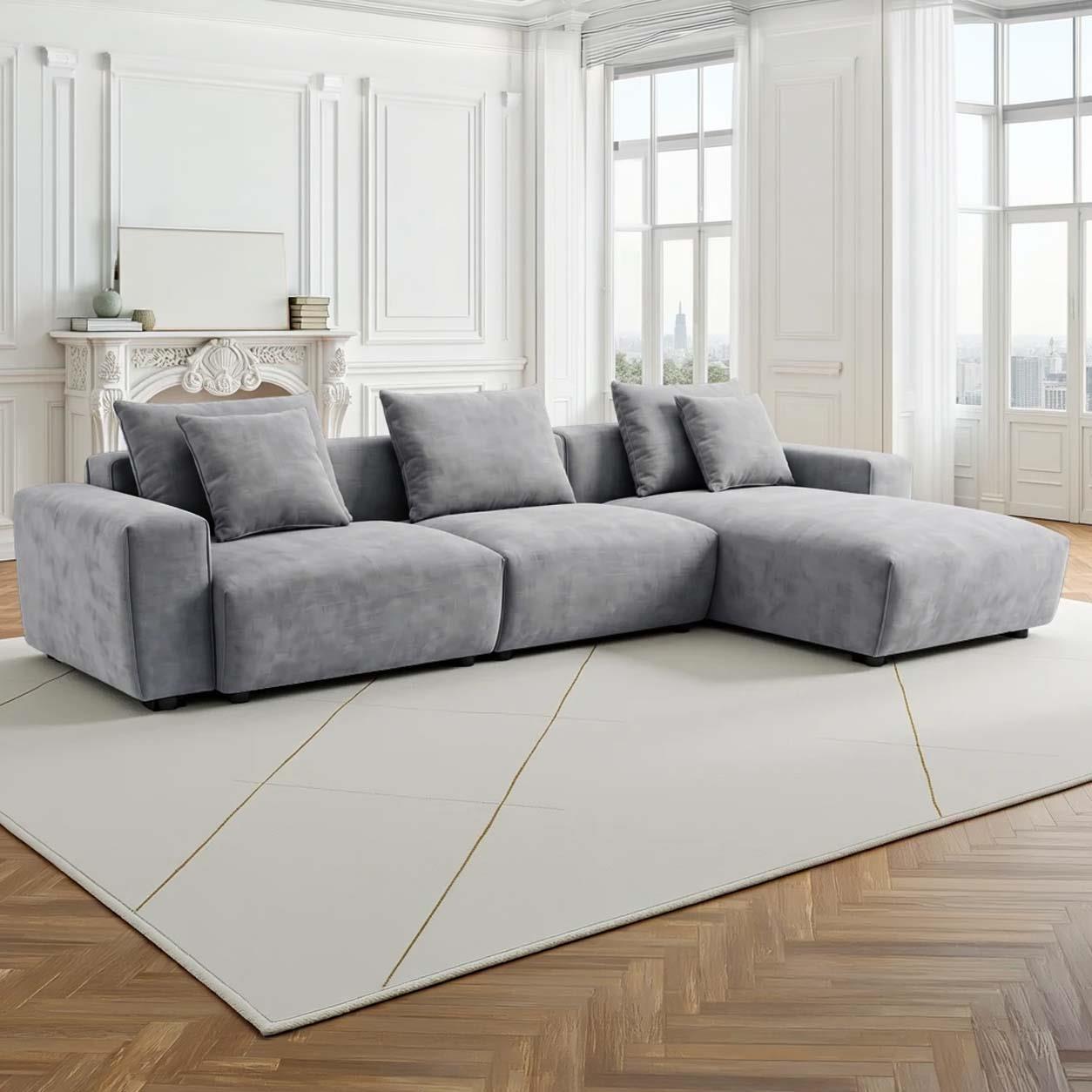 Mayfield Universal Corner Sofa with Reversible Chaise Beige or Grey