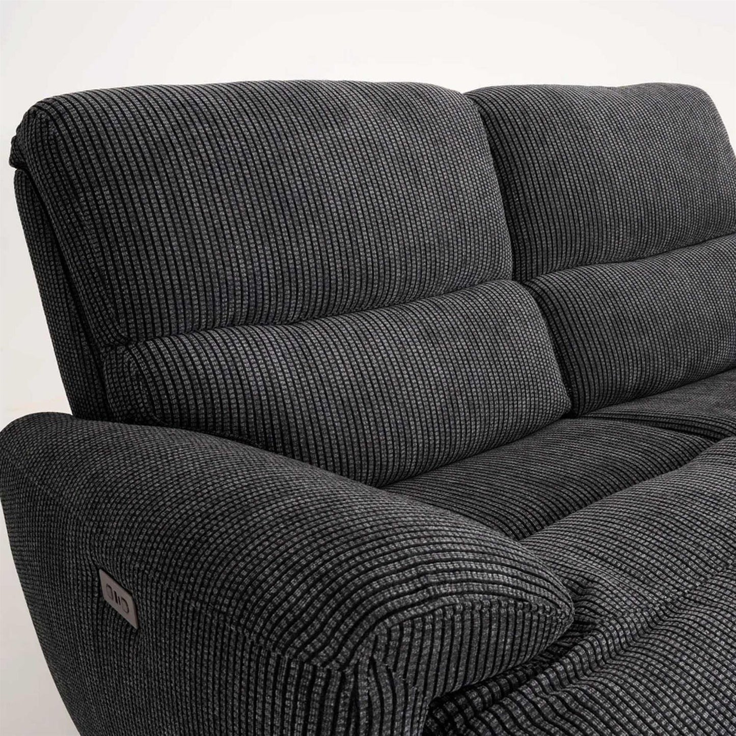 Carla Electric Reclining 3 Piece Sofa Suite 3 + 2 + 1 Black