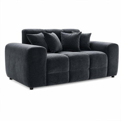 Jenson 2 Seater Plush Velvet Sofa with Deep Seats & Boxed Arms