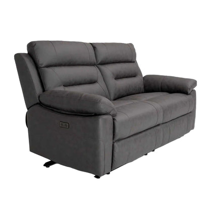 Lucy Electric Reclining 3 Piece Sofa Suite 3 + 1 + 1 Grey